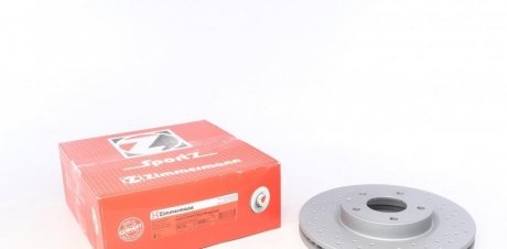 Диск тормозной (передний) Mazda 6 11- (297x28) (с покрытием) (с отверстиямм) (вентилируемый) Mazda CX-5 ZIMMERMANN 370.3050.52