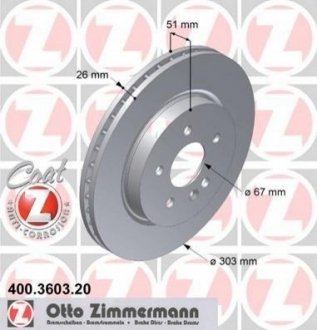 Тормозные диски передние ZIMMERMANN 400360320