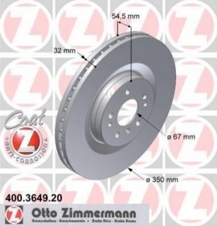 Тормозные диски передние ZIMMERMANN 400364920