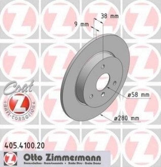 Тормозные диски передние ZIMMERMANN 405410020