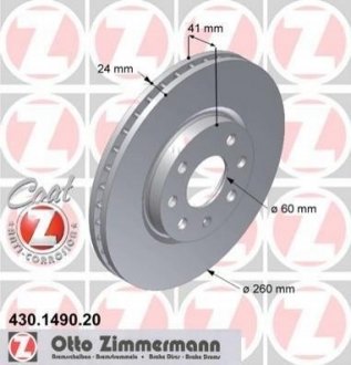 Тормозные диски передние ZIMMERMANN 430149020
