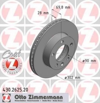 Тормозные диски передние ZIMMERMANN 430262520