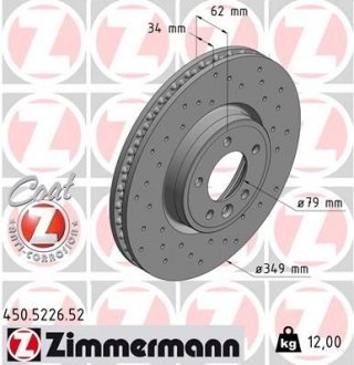 Диск гальмівний Sport ZIMMERMANN 450.5226.52