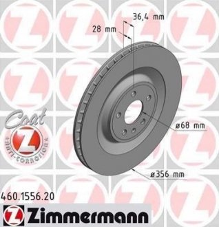 Тормозные диски задние ZIMMERMANN 460155620