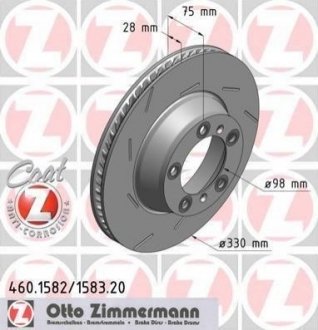 Купить Диск тормозной Porsche Panamera ZIMMERMANN 460.1583.20 (фото1) подбор по VIN коду, цена 4759 грн.