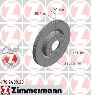 Тормозные диски передние ZIMMERMANN 470240920