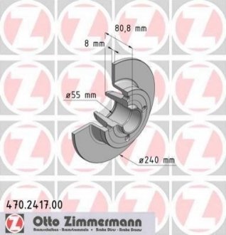 Гальмівні диски задні ZIMMERMANN 470241700