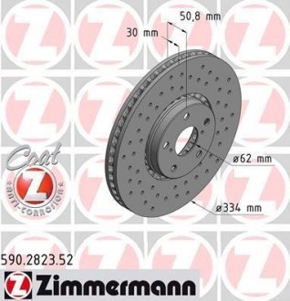 Диск тормозной SPORT Z правый ZIMMERMANN 590282352