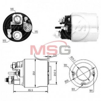 Купить Втягивающее реле Citroen Berlingo, Peugeot Partner, 206, 307, Citroen C3, C2 ZM zm2494 (фото1) подбор по VIN коду, цена 1042 грн.