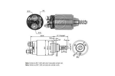 Втягивающее реле ZM zm545