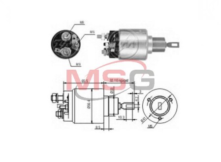 Крышка втягивающего реле стартера Opel Kadett, Vectra, Ford Scorpio, Opel Omega, Astra, Frontera, Corsa, Fiat Punto, Opel Combo, Alfa Romeo 146, Lancia Delta ZM zm77591