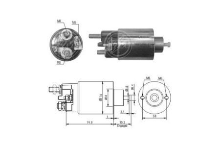 Купить Втягувальне реле стартера Peugeot Boxer, 306, Citroen Jumper, Peugeot 806, Citroen Jumpy, Fiat Scudo, Peugeot Expert, Citroen Berlingo, Peugeot 406, Citroen Xsara, Peugeot 206 ZM zm993 (фото1) подбор по VIN коду, цена 1672 грн.